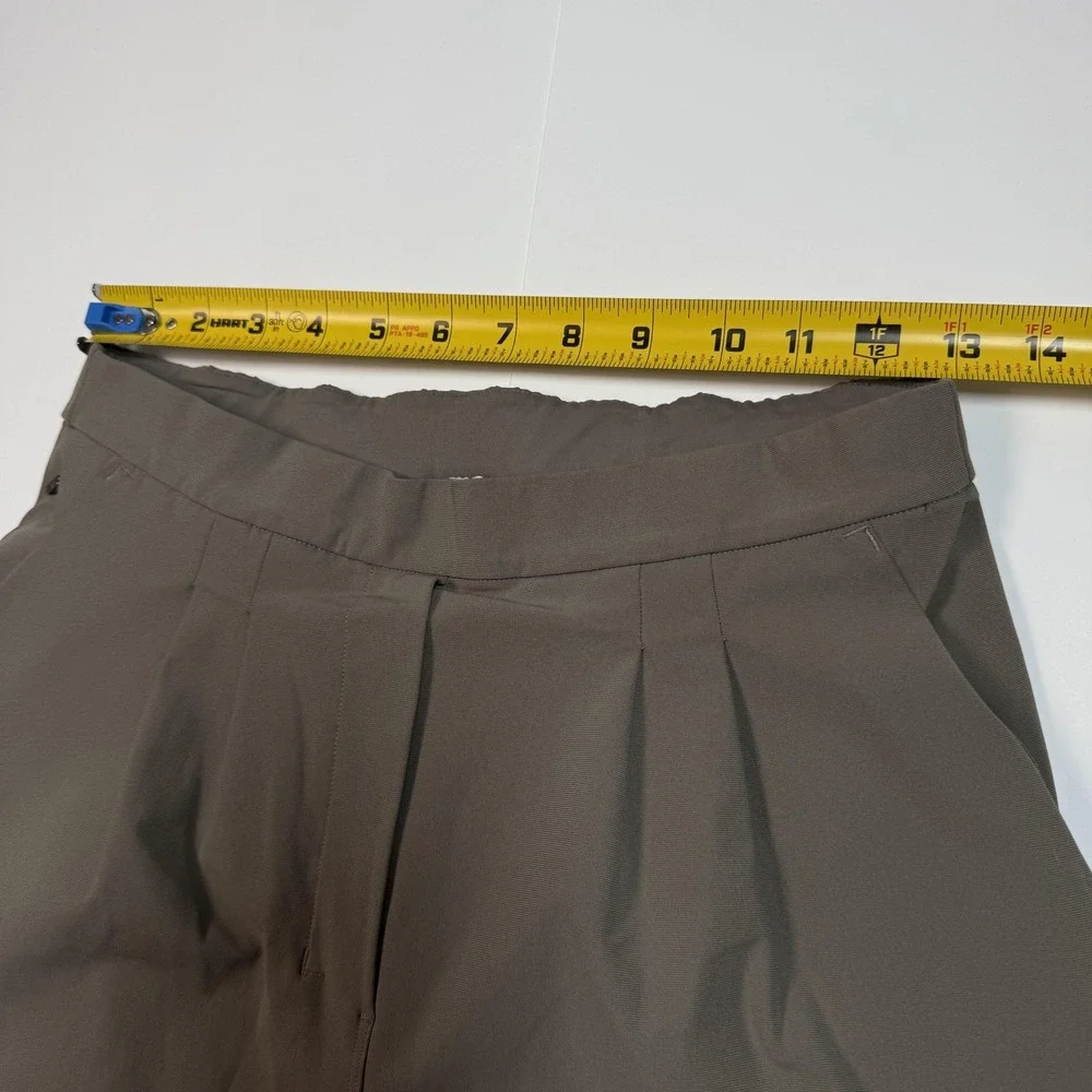Lululemon Pants Womens 8 Olive Green Pleated Tapered Joggers Zip Pocket Athletic